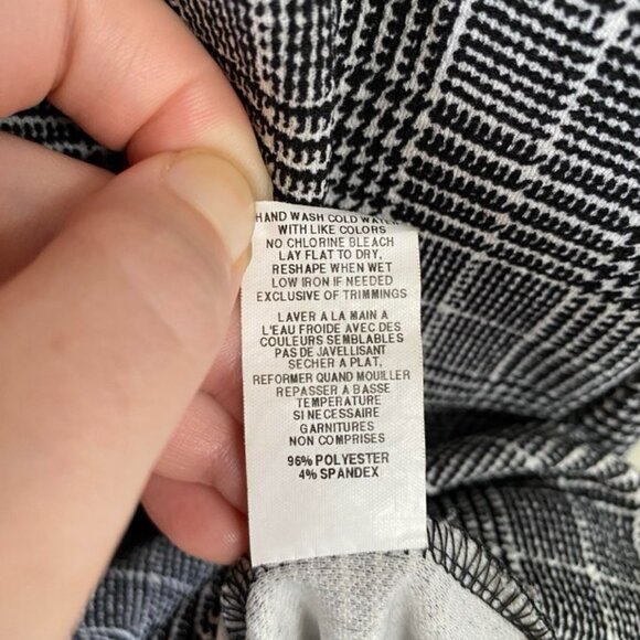 Antistar Black and White Plaid T-Shirt Minidress Large - Picture 8 of 8